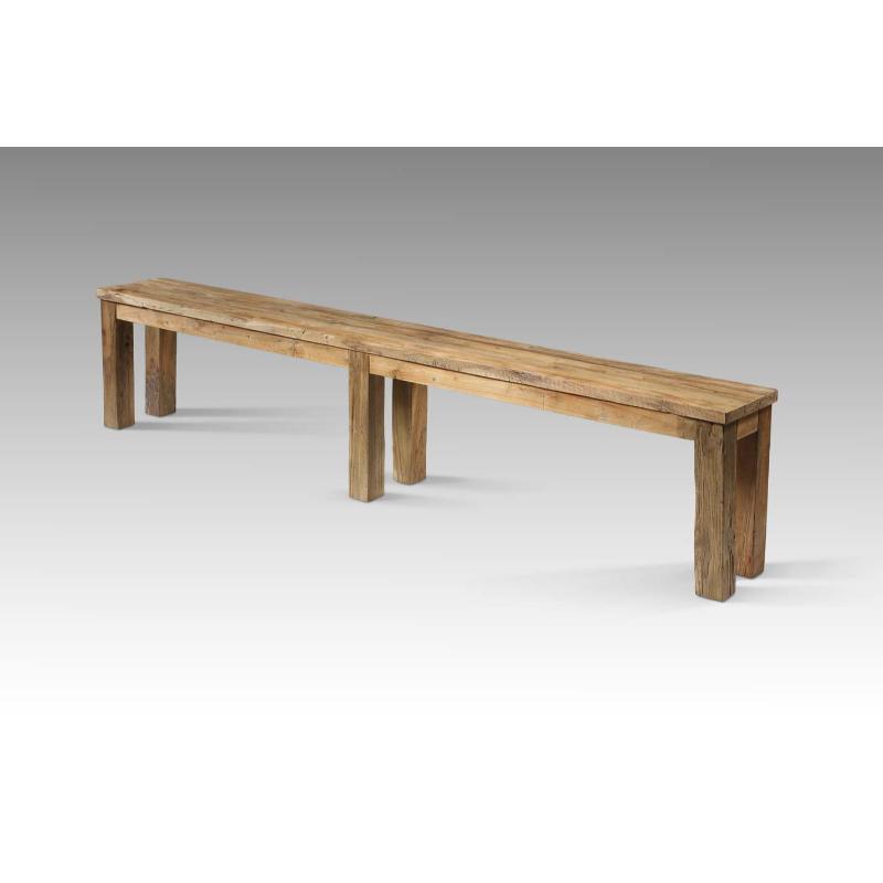 長方原木長凳 TEAK-2722